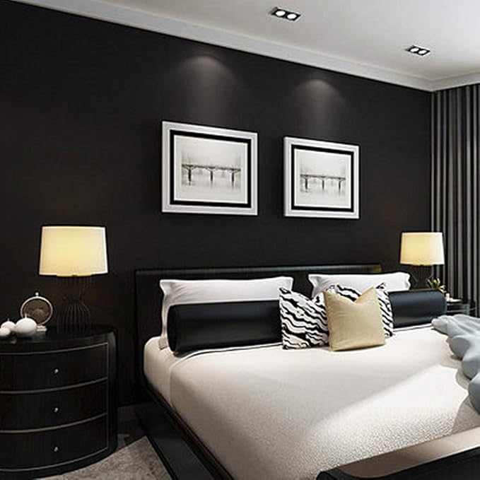 practicalWs 15.7" x 236.2" Black Wallpaper Self Adhesive and Removable Peel and - Image 5