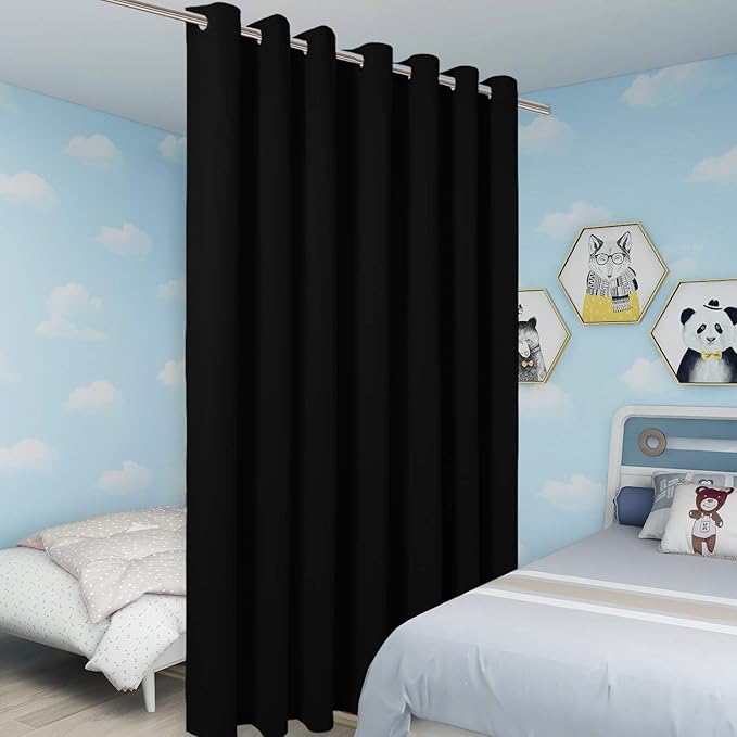 BONZER Extra Wide Room Divider Curtain Total Privacy Wall Noise Reducing - Image 4