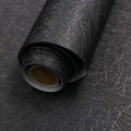 Abyssaly Black Silk Wallpaper Peel and Stick Embossed Self Adhesive Black by Abyssaly