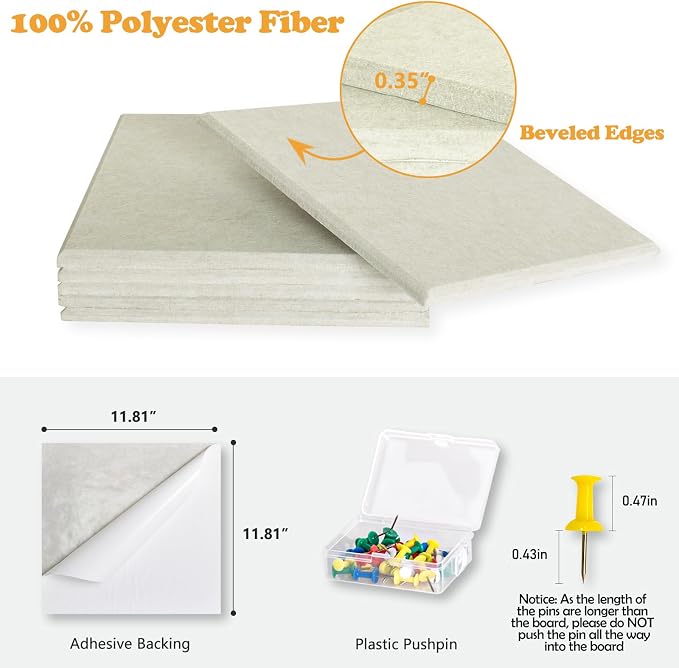 Large Cork Board Tiles for Wall - Image 4