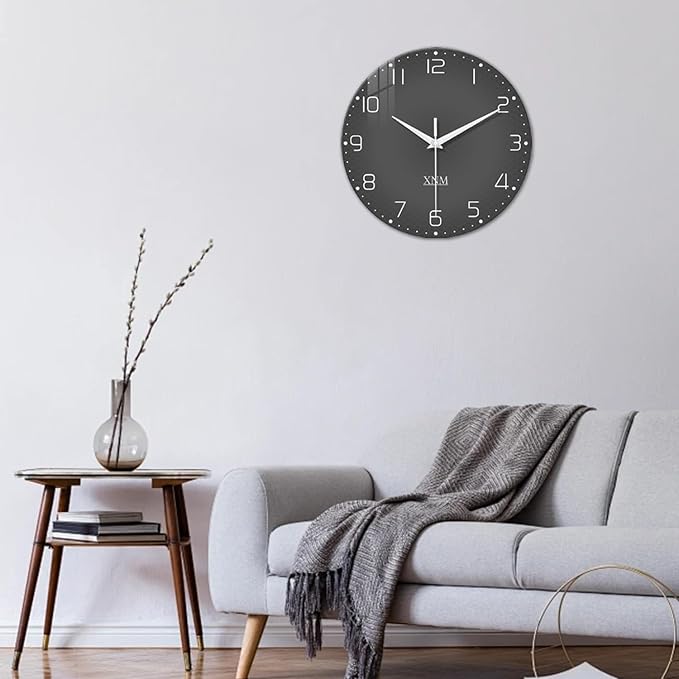 XNM Minimalist Large Clocks for Living Room Round Wall Clock Battery Operated - Image 2