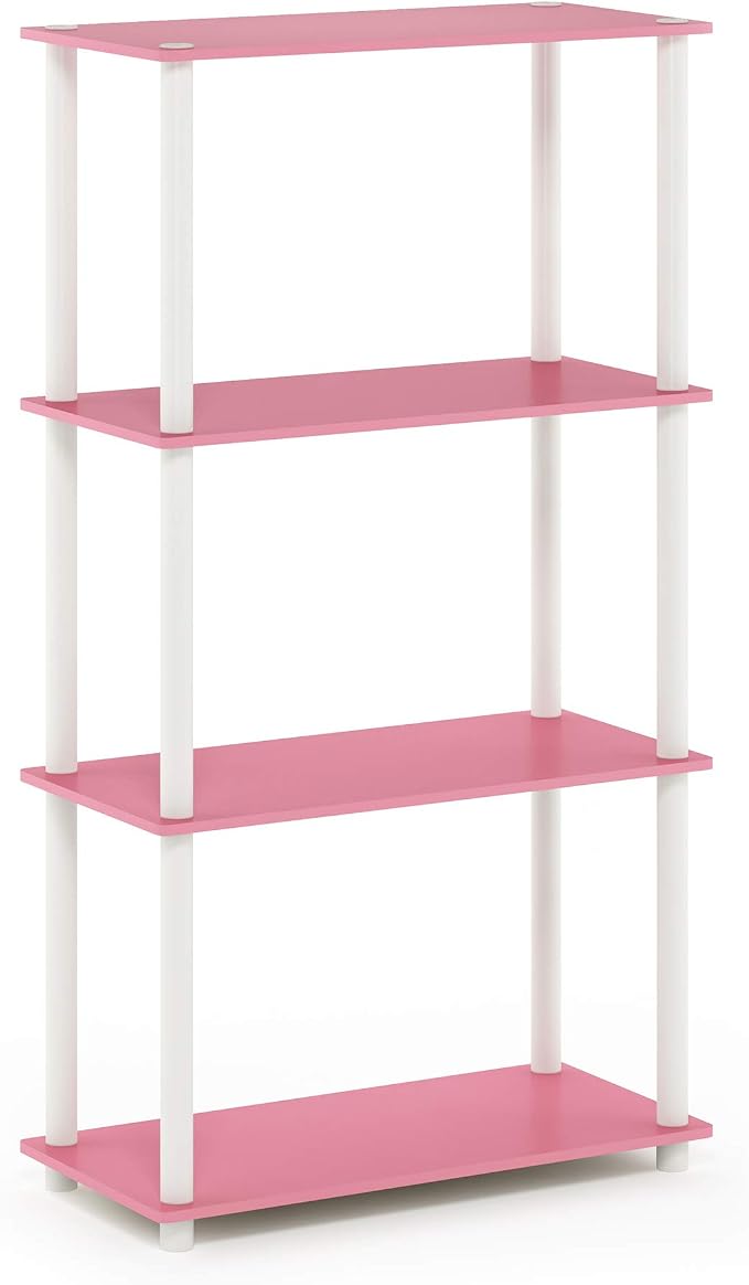 Furinno Turn-N-Tube 4-Tier Multipurpose Shelf Display Rack, Round Tubes - Image 7