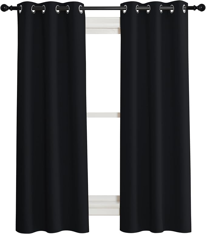 NICETOWN Complete 100% Blackout Curtain Set, Double Panels, Thermal Insulated & by NICETOWN