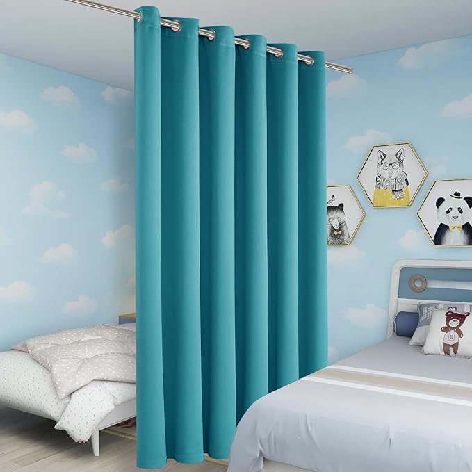 BONZER Room Divider Curtain Total Privacy Wall Noise Reducing Wide Blackout - Image 5
