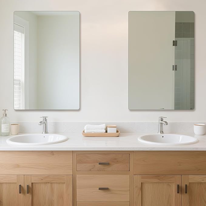 Frameless Mirror, Rectangle Bathroom Mirror - Image 3