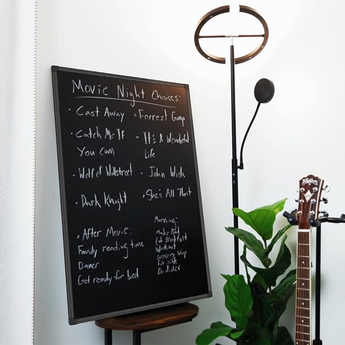 Lockways Magnetic Chalkboard 36 x 24 Inches, Aluminum Frame Large Blackboard - Image 6
