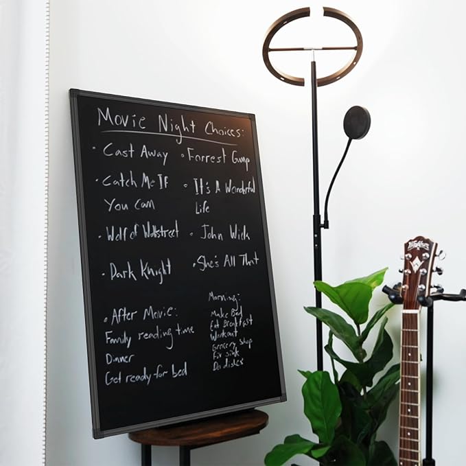 Lockways Magnetic Chalkboard 48 x 36 Inches, Aluminum Frame Large Blackboard - Image 6