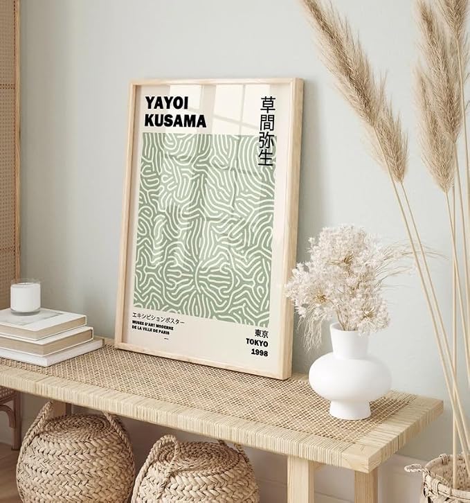 HesenDot Matisse Sage Green Wall Art Set of 3, William Morris Wall Art Decor - Image 8
