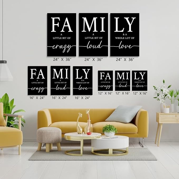 GUBIYU Black Home Family Wall Art - Image 6