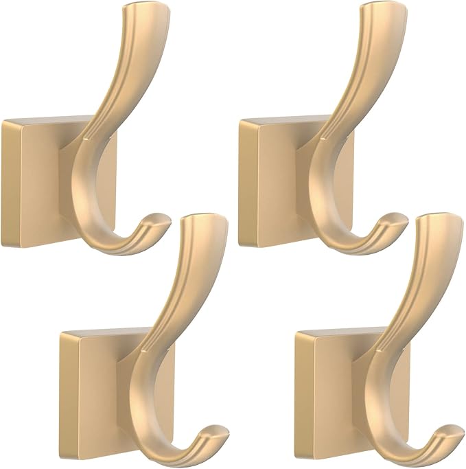 TOFIIGREM Gold Hooks for Wall, Heavy Duty Thick Aluminum Alloy Entry Coat Hooks by TOFIIGREM