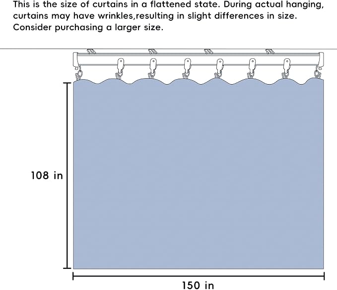 MaKefeile Room Divider Curtains Total Blackout Privacy Curtain Panel Room - Image 7