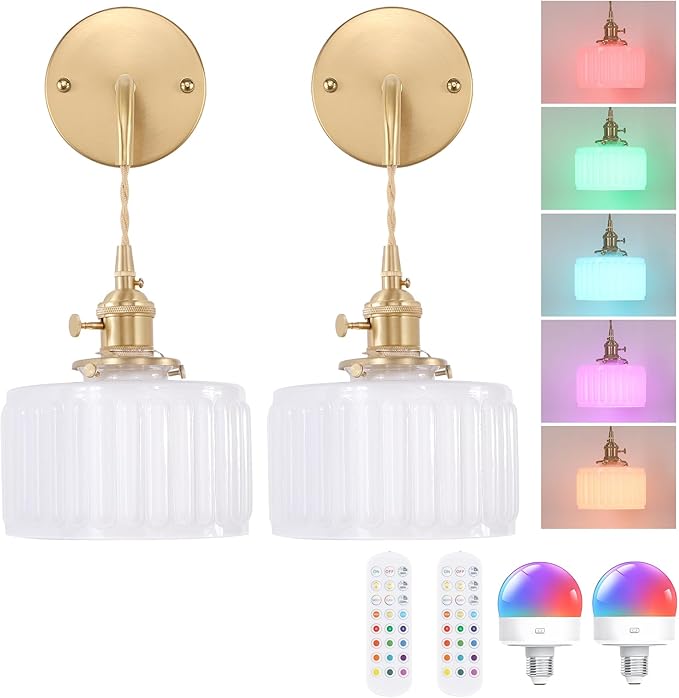 Shenmoyl Battery Operated Wall Sconce by Shenmoyl