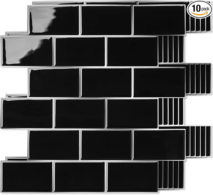 Art3d Peel and Stick Black by Art3d