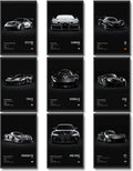 CSLGQGV Car Poster Vintage Racing Car Wall Art Supercar Canvas Prints Painting by Unknown