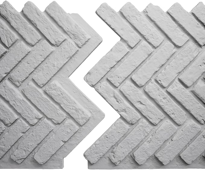 EverStone Herringbone Faux Brick Panel, 46 1/2"W x 25 1/4"H x 1"D - Image 8