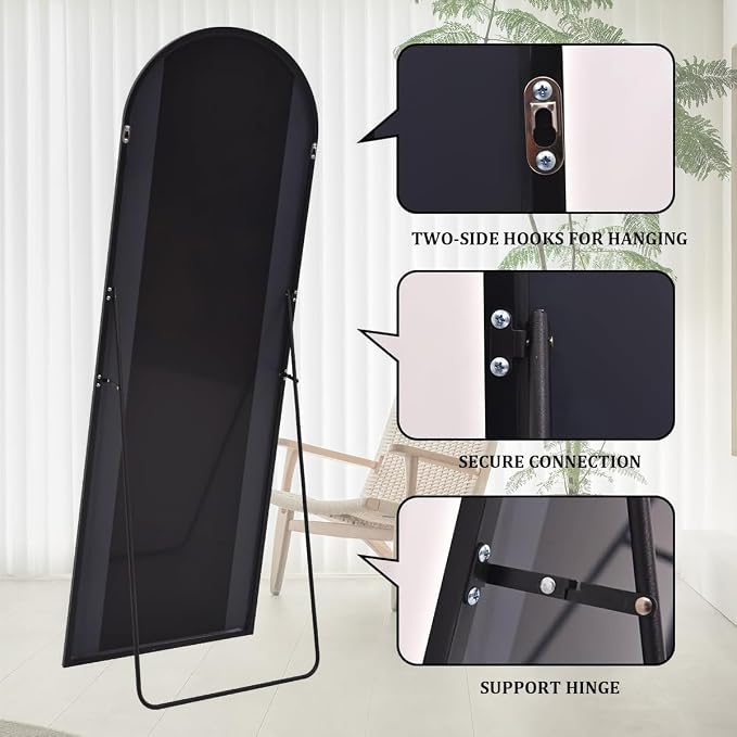 Rowjut Floor Mirror Arched Mirror Full Length 56"X20" Full Length Mirror can be - Image 4