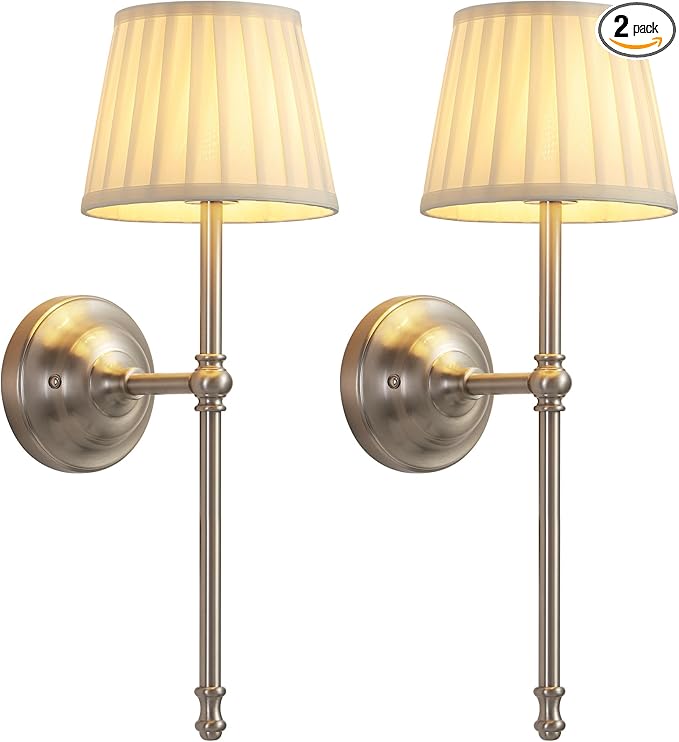 KDG Cordless Wall Sconces Set of 2, Small Wireless 5200mAh Rechargeable Battery by KDG