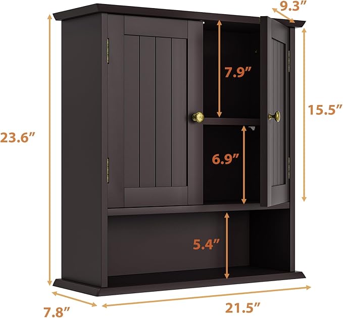 Bathroom Wall Cabinet, Over The Toilet Storage Cabinet - Image 3