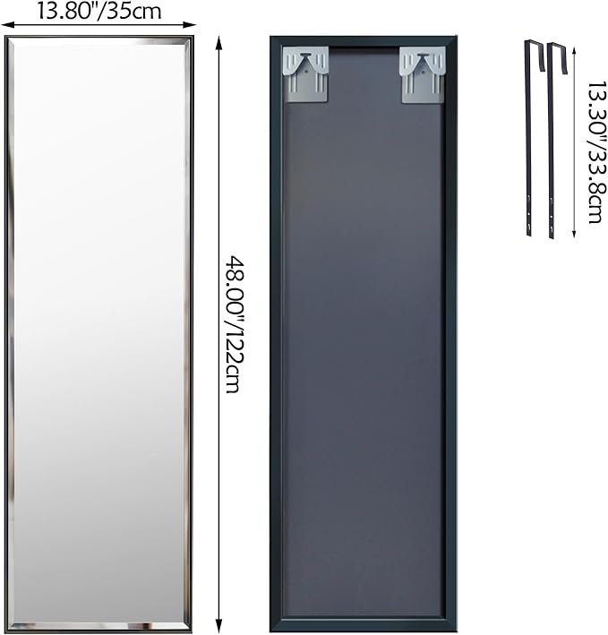 PETAFLOP 14x48 Inch Full Length Mirror Wall Mounted, Large Body Door Mirror - Image 2