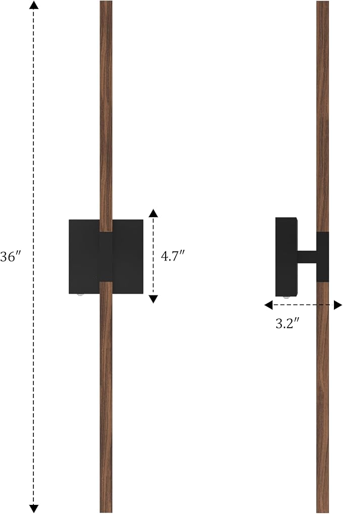 Rayogale 36 Inch Rechargeable Battery Operated Wall Sconce Set Two, 8000mAh - Image 6