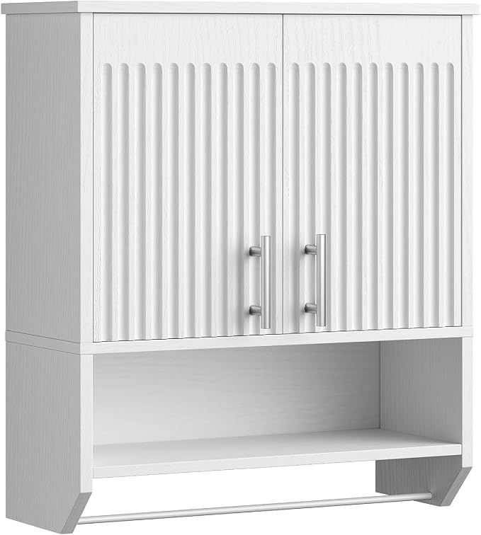 HOOBRO Fluted Bathroom Wall Cabinet, Farmhouse Medicine Cabinet by HOOBRO