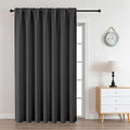 CUCRAF Dark Grey Blackout Curtains Customize, Rod Pocket Room Darkening Curtain by CUCRAF
