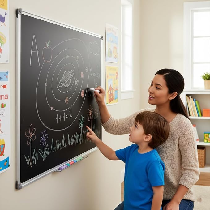 36 x 24 Inch Magnetic Black Chalkboard - Image 6