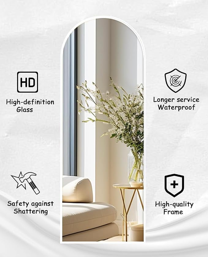 Rowjut Floor Length Mirror, Wall Mounted Mirror - Image 6