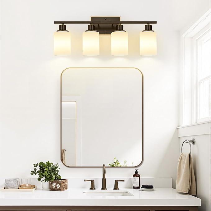 Indoi 4-Light Bathroom Light Fixtures, Modern Bathroom Wall Lamp - Image 6