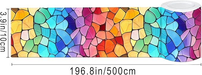 IVN Wallpaper Border Peel and Stick Decorative Wall Trim Self Adhesive Vibrant - Image 3