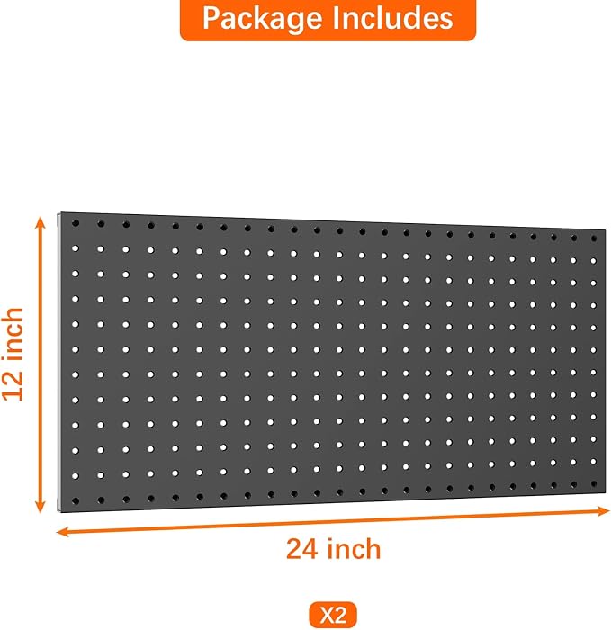 WALMANN Metal Pegboard Panels for Wall Garage Tools Storage Pegboard for Garage - Image 4