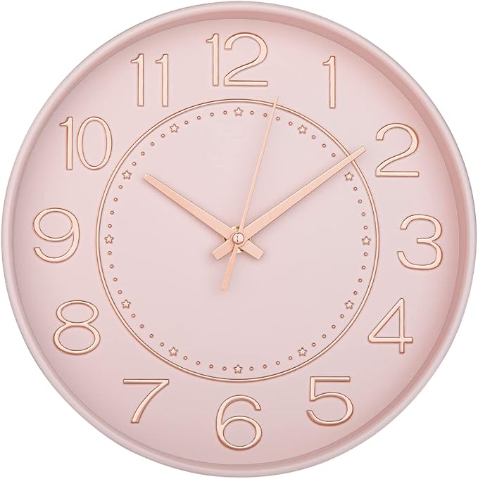 HZDHCLH 10 inch Small Wall Clocks Battery Operated, Silent No Ticking Clock by HZDHCLH