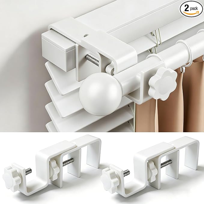 Mimiio No Drill Curtain Rod Brackets by Unknown