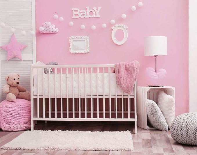 393"x17.7" Pink Peel and Stick Wallpaper Solid Color Contact Paper Self - Image 3