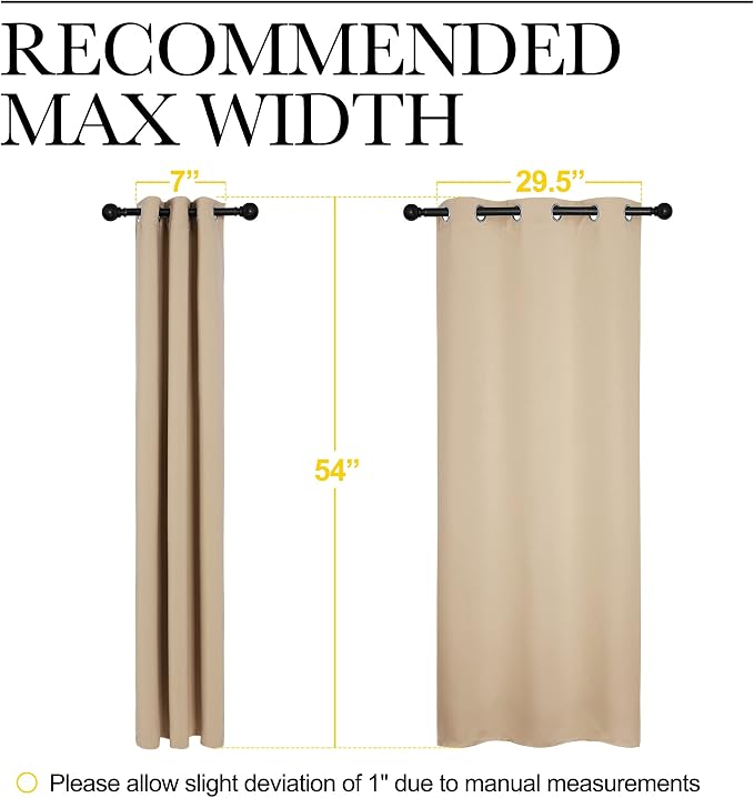 NICETOWN Room Darkening Draperies Window Curtain Panels, Thermal Insulated - Image 7