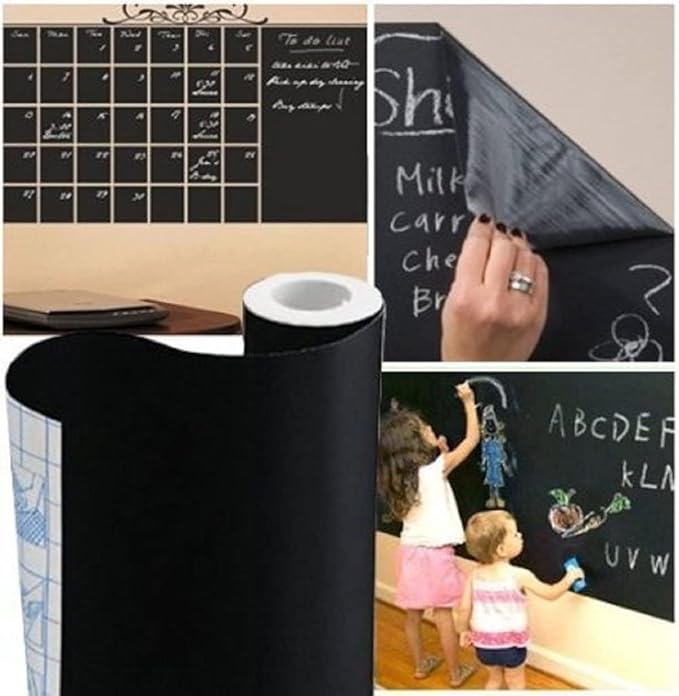 Chalkboard Wallpaper Peel and Stick, 18 × 79 Inches, Removable Blackboard - Image 2