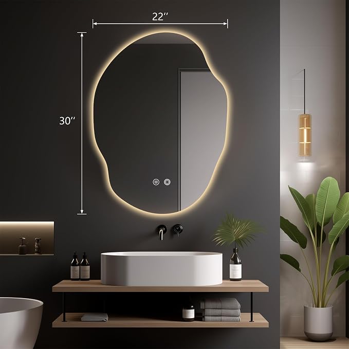Irregular LED Bathroom Mirror - Image 7