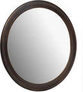 CULER Round Wall Mirrors 36 Inch, Wood Rustic Decorative Transitional Mirror by Culer