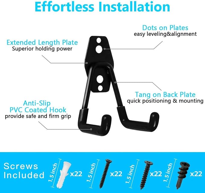 SMARTOLOGY Heavy-Duty Utility Hooks, Wall Hanger, Small 2 Pack, 3 inch Long 2.5 - Image 3