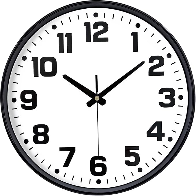 Wall Clock, 8inch Modern Silent Non-Ticking Wall Clocks Battery Operated by MABPEDO