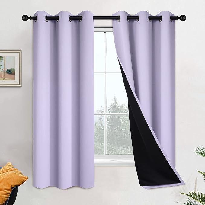 Yakamok 63 Inch Length 100% Blackout Curtains by Yakamok