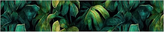 Tropical Leaf Wallpaper Border 196x4 Inch Peel and Stick Wall Border Self - Image 2