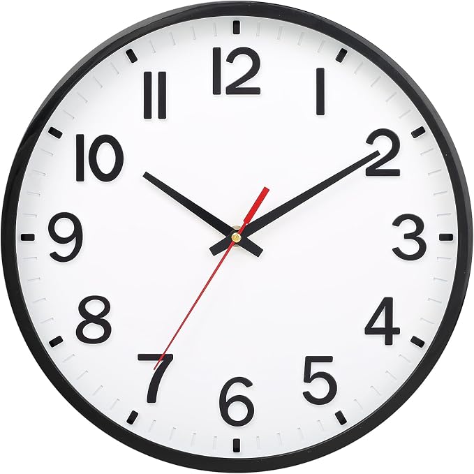 Wall Clocks Battery Operated 8 inch Modern Wall Clock, Silent Non Ticking Wall by Unknown