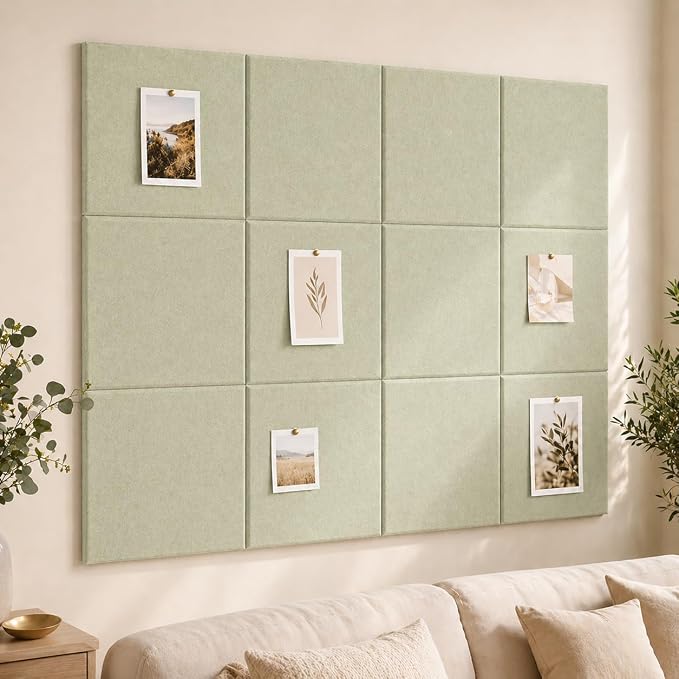 Large Cork Boards for Walls – 48" x 36" Self Adhesive Felt Wall Tiles by CreateYourIdealSpace