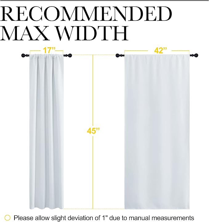 NICETOWN Greyish White Window Curtain Panels - Image 7