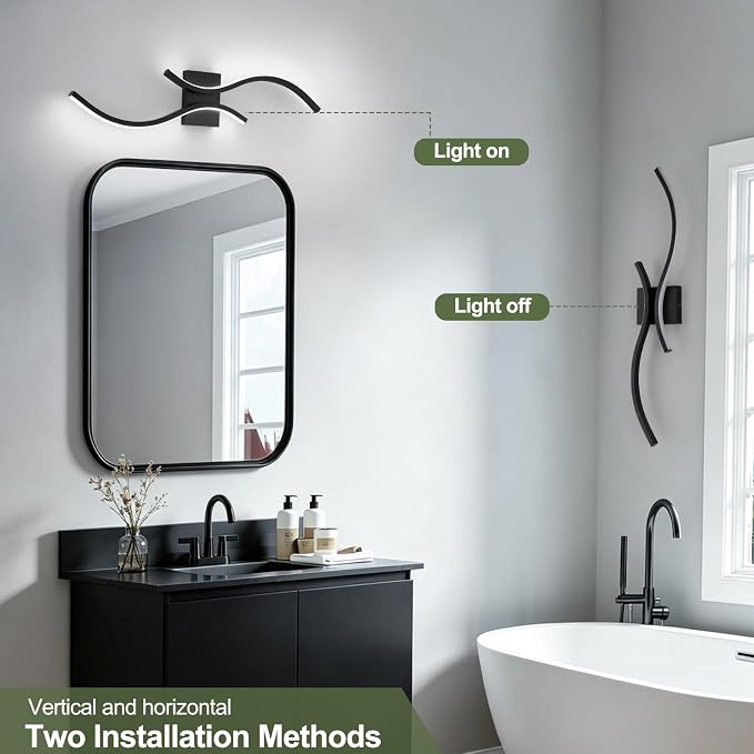 CANEOE Modern LED Wall Sconce Set of Two, 6000K Warm White Led Wall Light - Image 5
