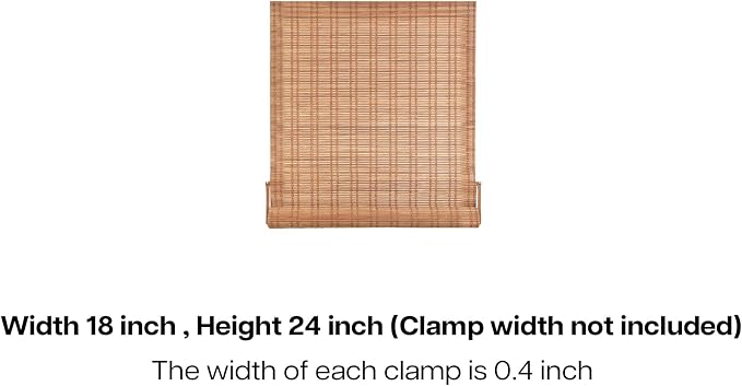 LazBlinds No Tools No Drill Bamboo Roller Shades, Cordless Bamboo Blinds - Image 7