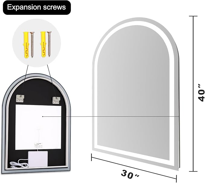 Arched LED Bathroom Mirrors - Image 8