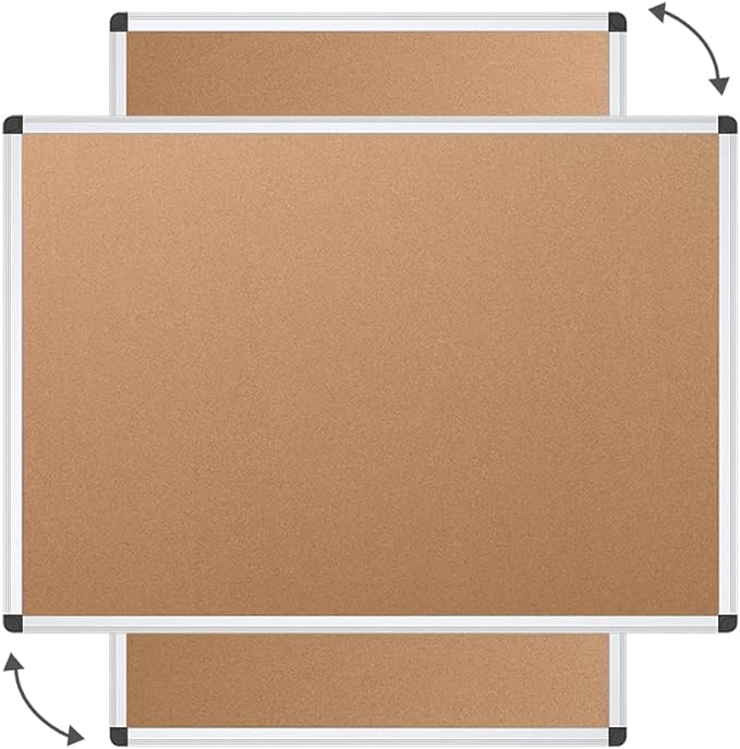 VIZ-PRO Cork Notice Board, 36 X 24 Inches - Image 3