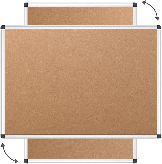 VIZ-PRO Cork Notice Board, 48 X 24 Inches - Image 3